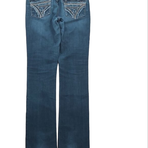 Jeans Seven7 Women Size 28 x 31 inseam Slim Straight Low Waist Zippered Pockets - Picture 2 of 16